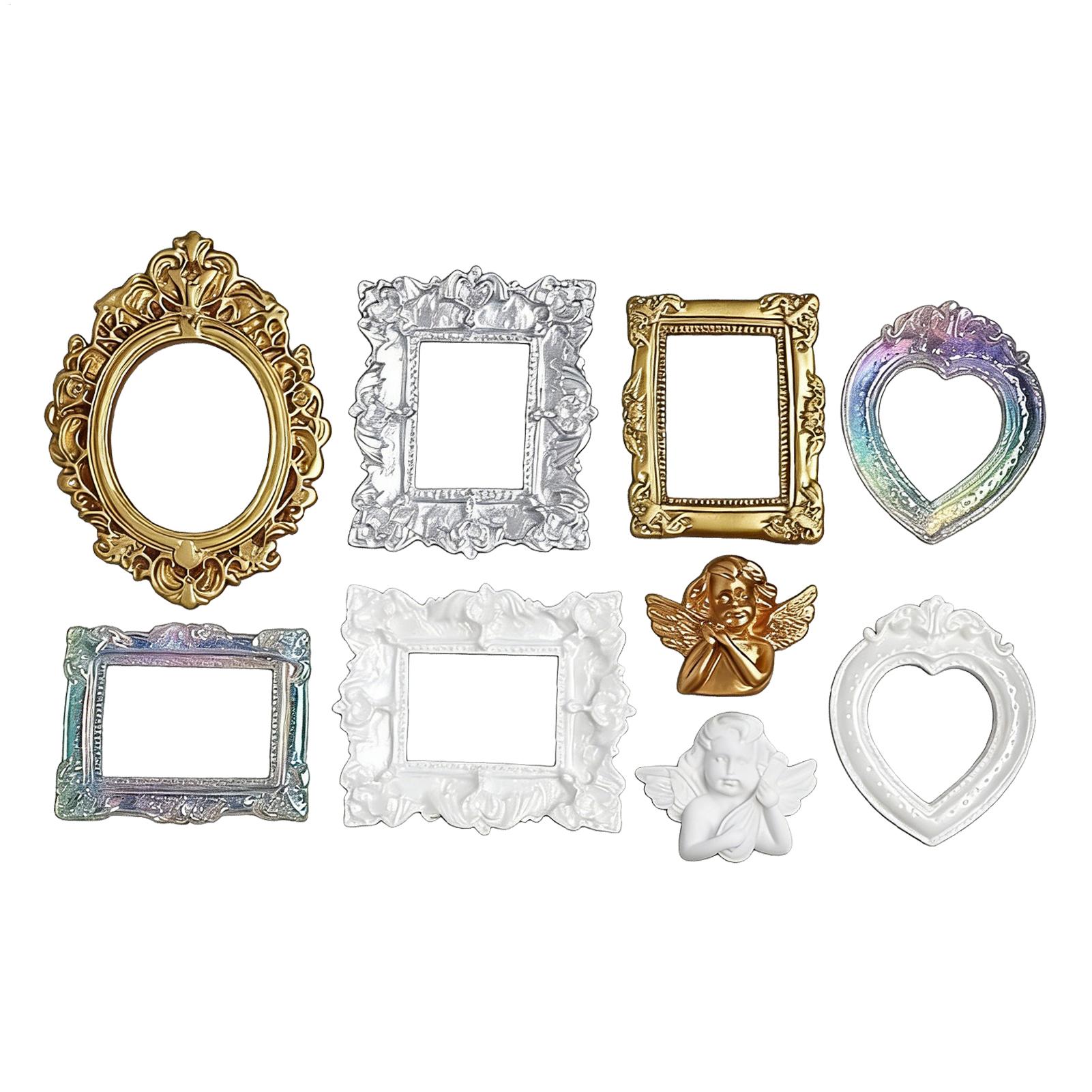 Resin Art Photo Frame - 9 Peças de Acessórios Decorativos para