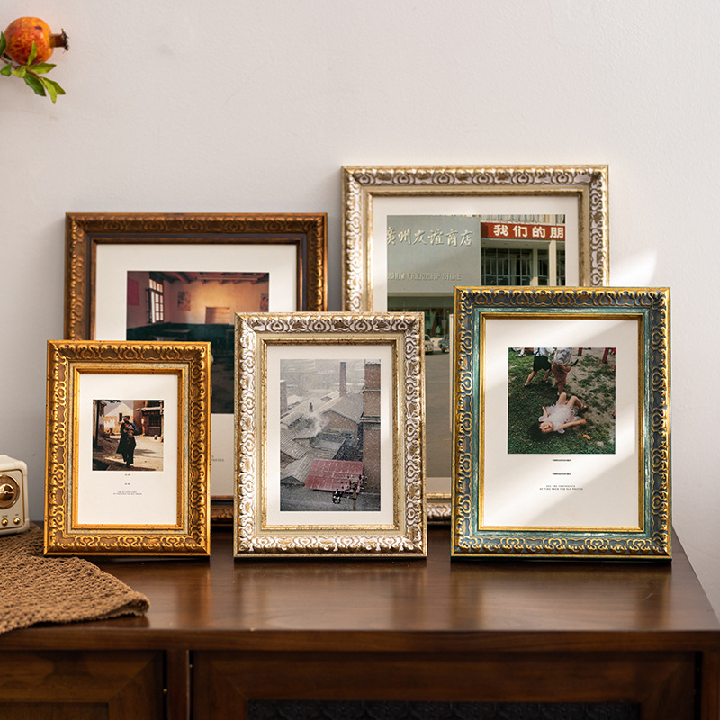 Resin Art Photo Frame - Moldura de parede suspensa, 5-10 polegadas,