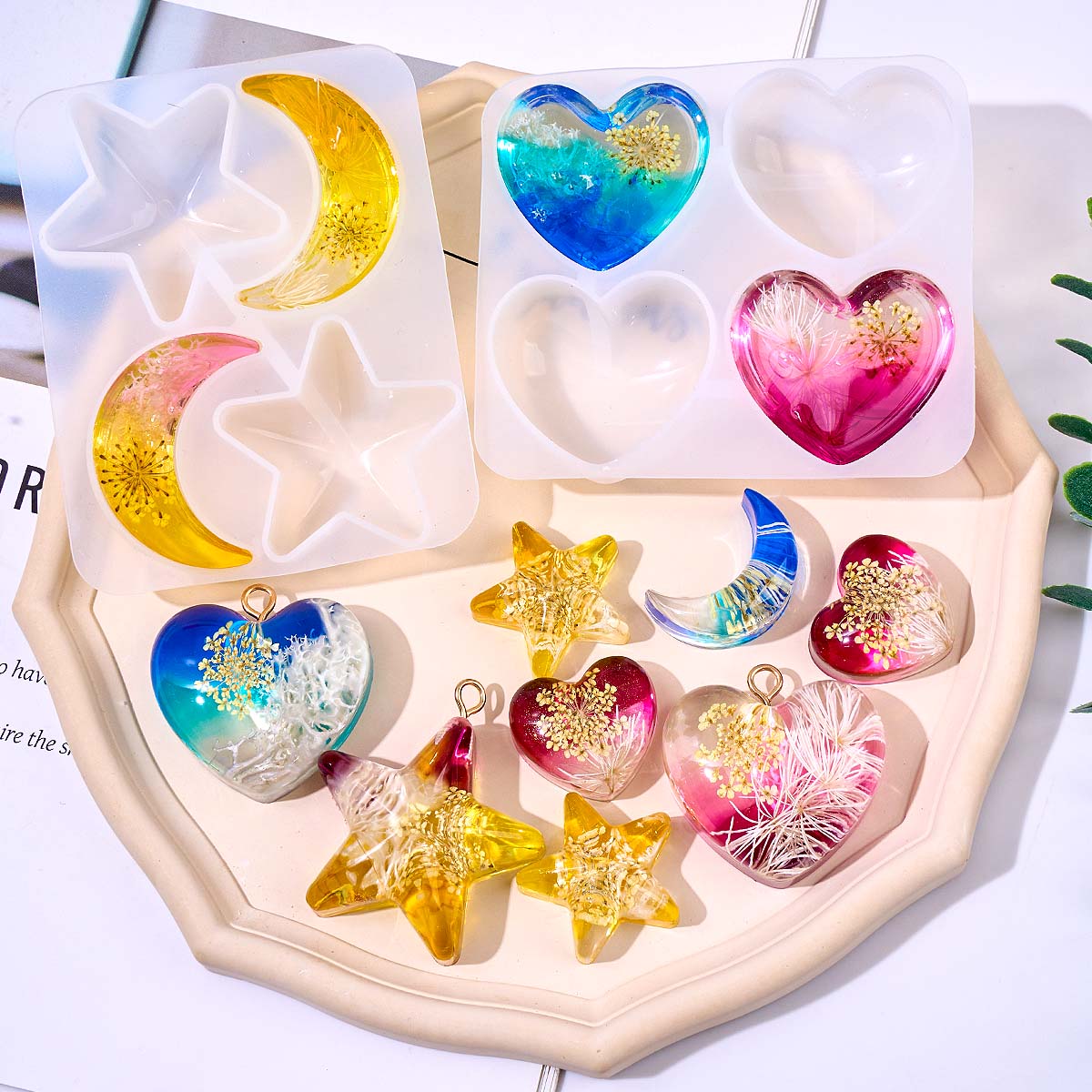 Resin Art Products - Molde de Silicone para Pingente de