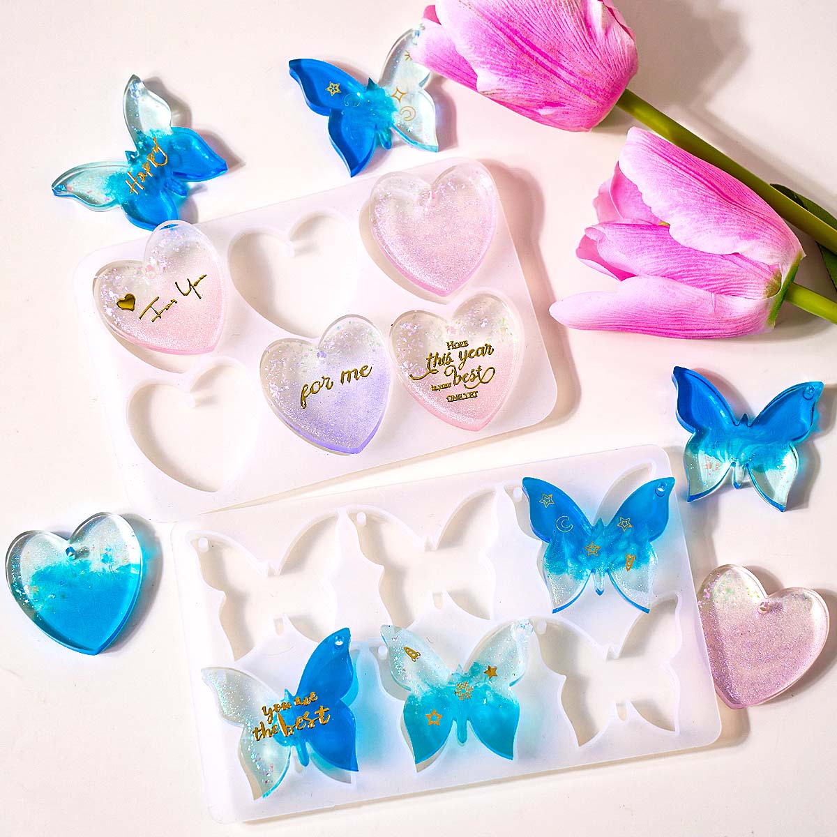 Resin Art Liquid - Molde de Silicone para Brincos com