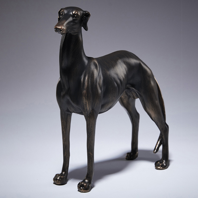 Resin Art Furniture - Estátua de cachorro galgo, estatueta de