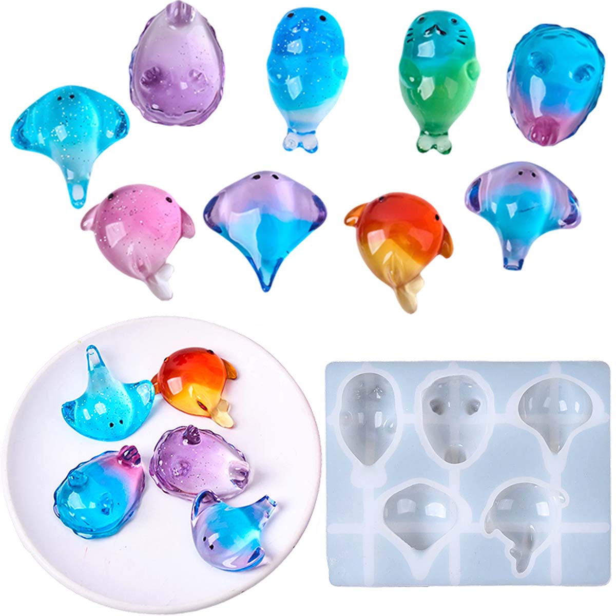 Resin Art Mould - Molde de Silicone 3D de Raia