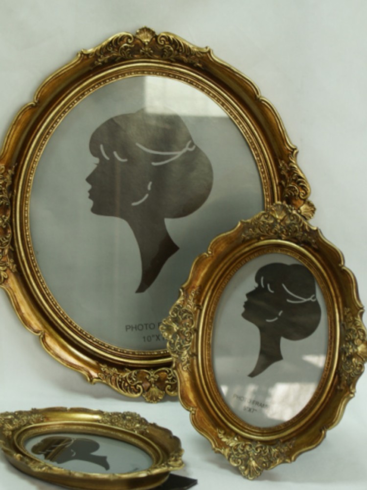 Resin Art Photo Frame - Decoração oval moldura de foto sala
