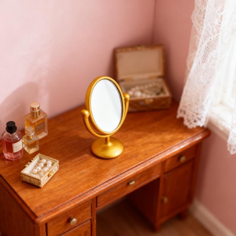 1 Peça Miniatura Espelho Retrô - Resin Art Furniture avaliação e preço