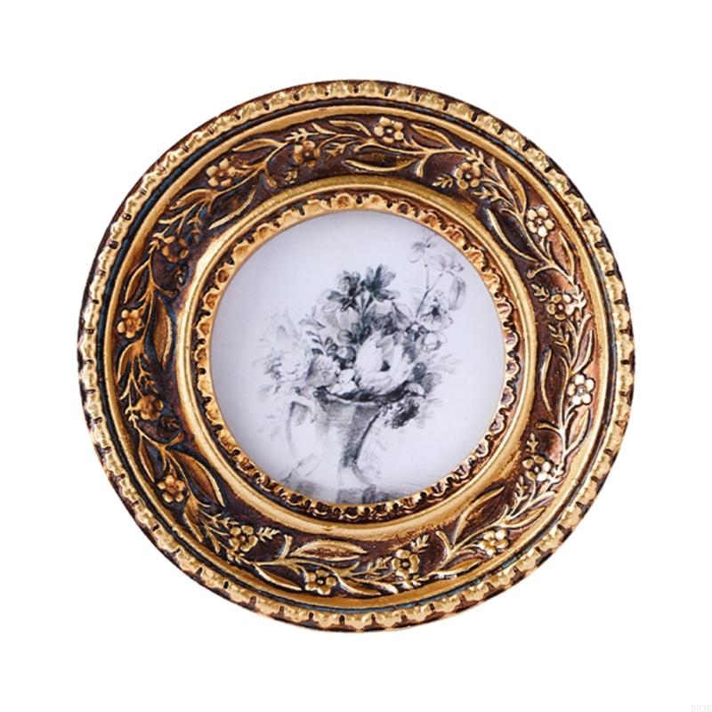 Moldura redonda dourada bronze - Resin Art Photo Frame avaliação e preço