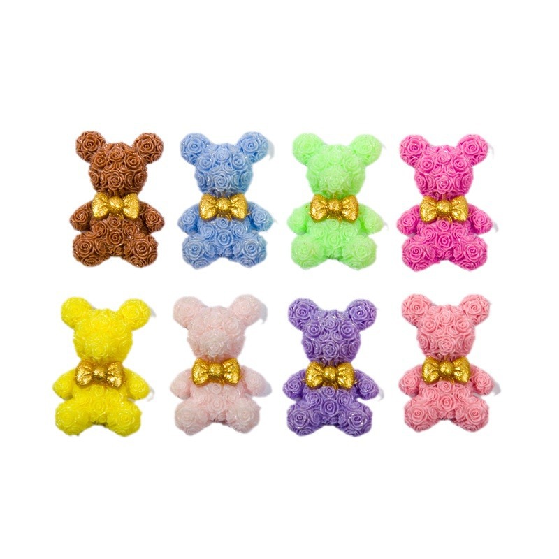 10 pçs flor rosa urso resina a - Resin Art Rose Petals avaliação e preço