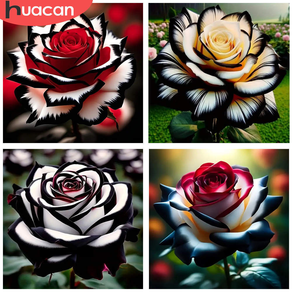 Huacan 1 pçs pintura diamante  - Resin Art Rose Petals avaliação e preço