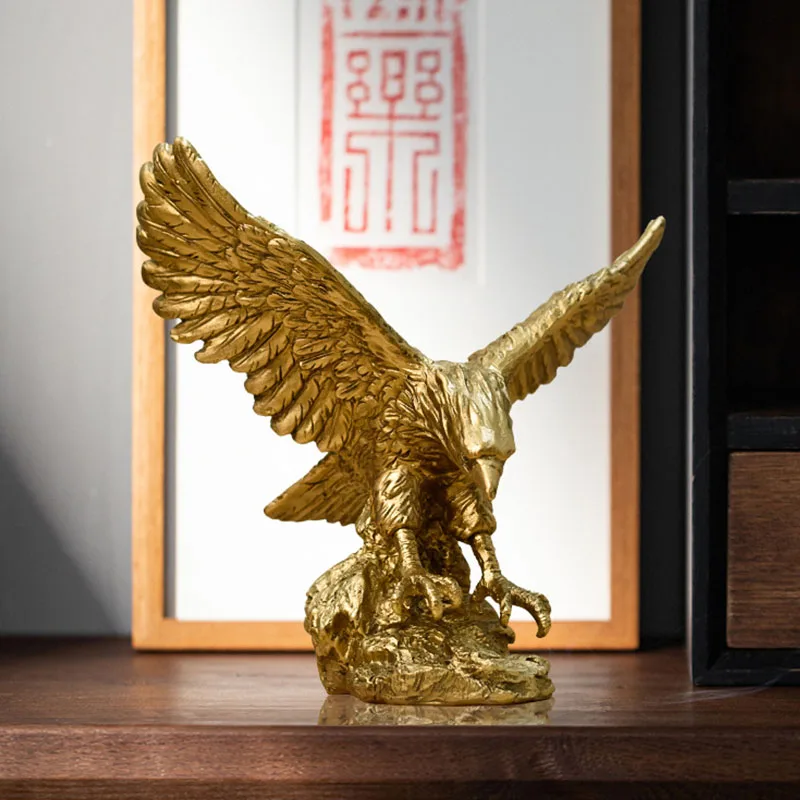 Estatuetas douradas da águia d - Resin Art Furniture avaliação e preço