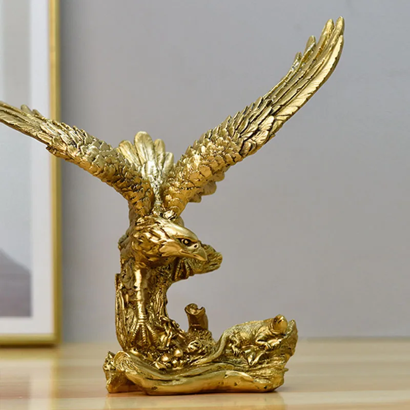 Estatuetas douradas da águia d - Resin Art Furniture avaliação e preço