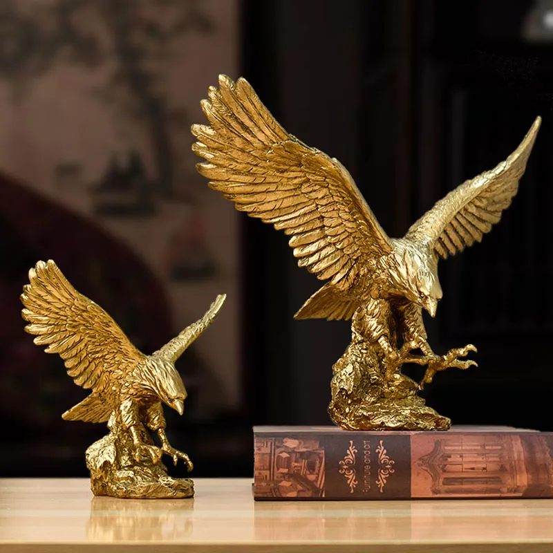 Estatuetas douradas da águia d - Resin Art Furniture avaliação e preço