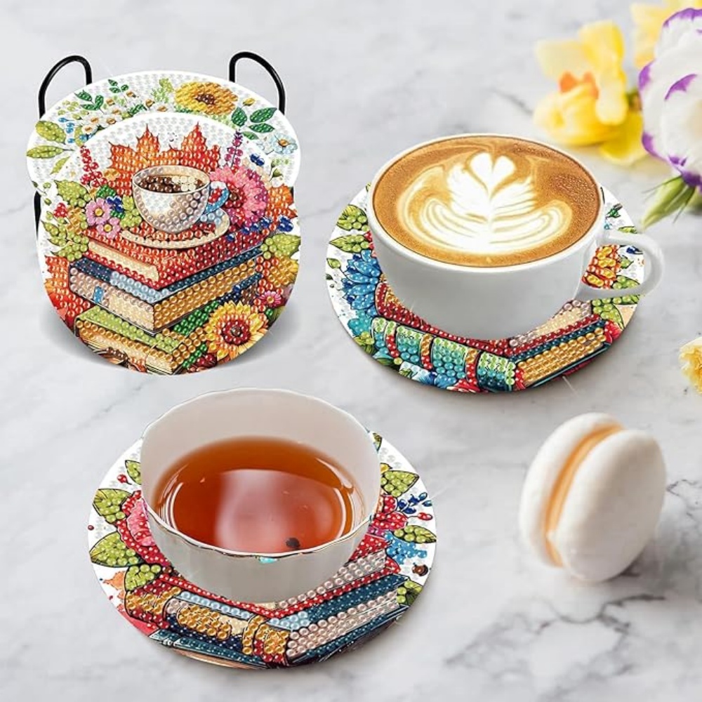 8 Peças/Kit DIY de Porta-Copos - Resin Art Guide Book avaliação e preço