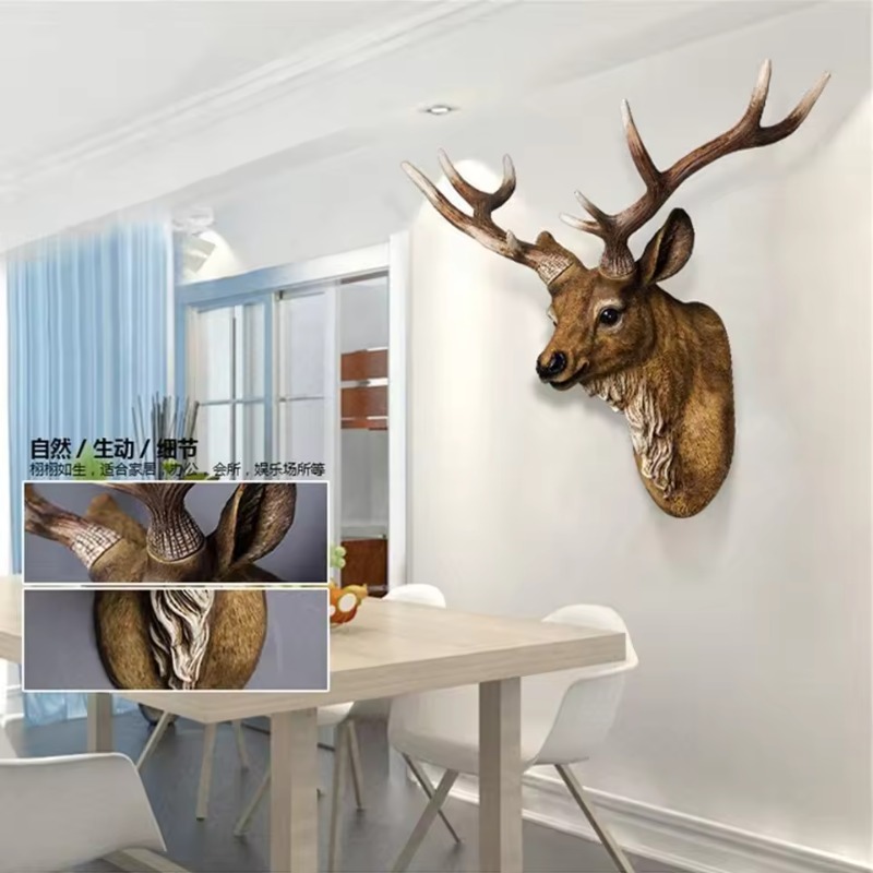 60/80cm cabeça de cervo americ - Background Resin Art avaliação e preço