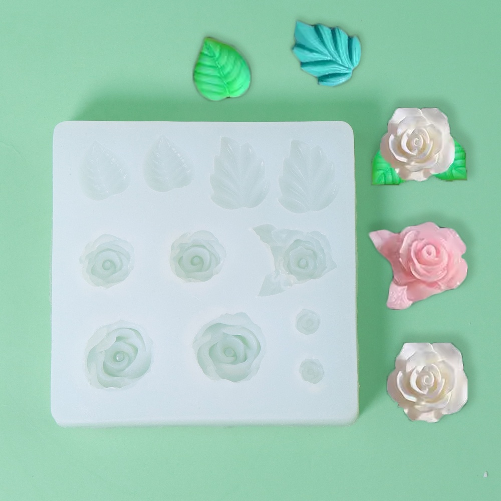 Molde de sabão de silicone de  - Resin Art Rose Petals avaliação e preço