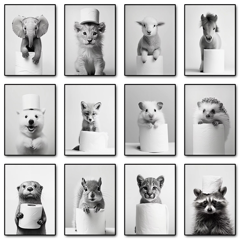 Pôster de Animais Fofos em Pre - Resin Art Wallpaper avaliação e preço