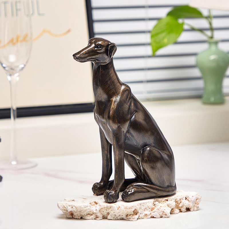 Estátua de cachorro galgo, est - Resin Art Furniture avaliação e preço