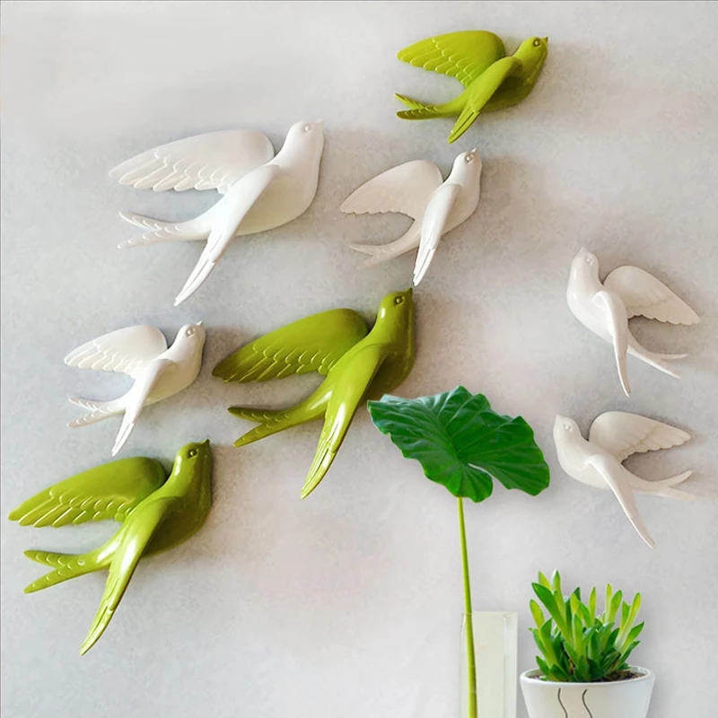 Criativo cerâmica pássaros par - Background Resin Art avaliação e preço