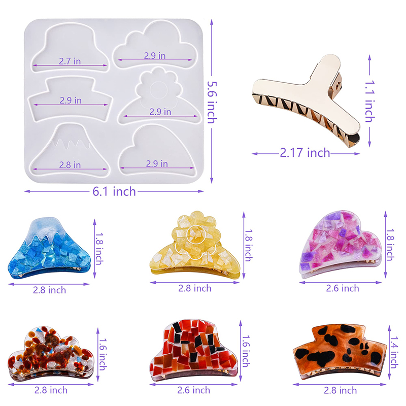 Grampos de cabelo garra silico - Resin Art Liquid avaliação e preço