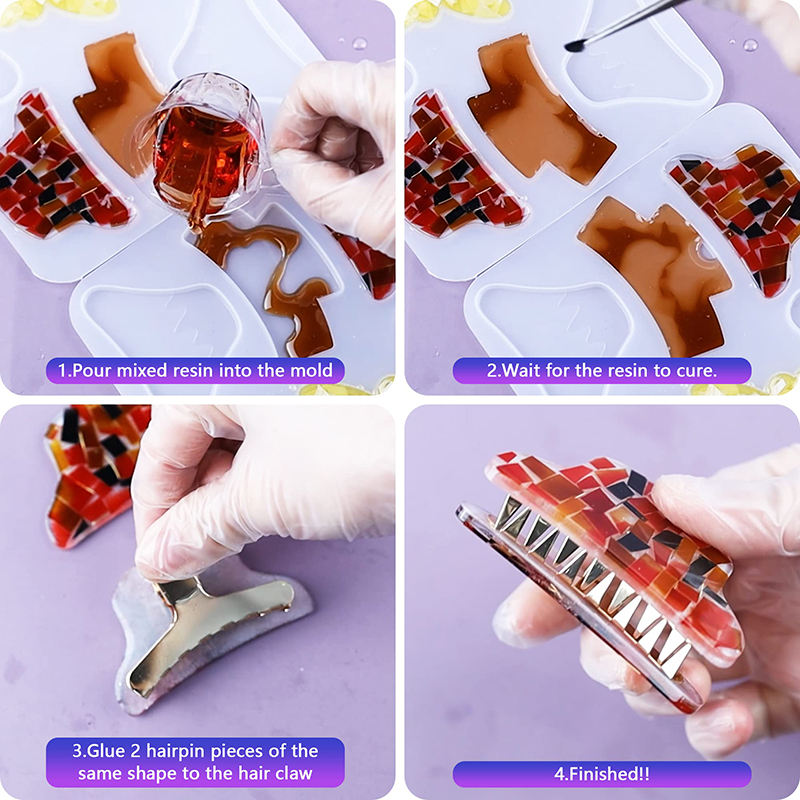 Grampos de cabelo garra silico - Resin Art Liquid avaliação e preço