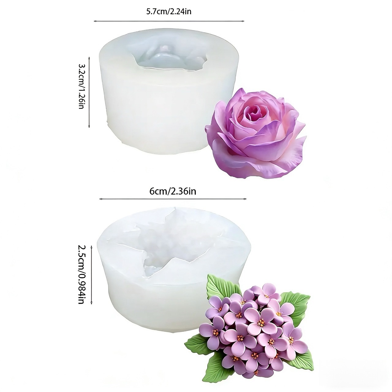 2 peças de moldes de silicone  - Resin Art Rose Petals avaliação e preço