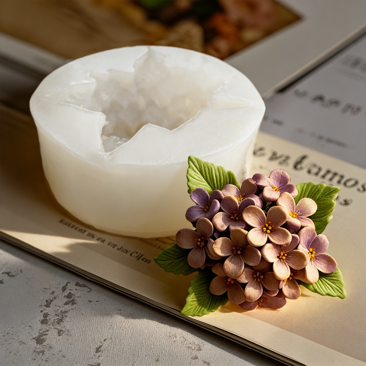 2 peças de moldes de silicone  - Resin Art Rose Petals avaliação e preço