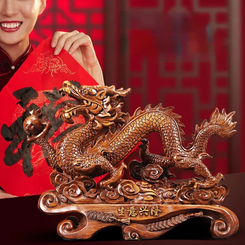 Lucky Dragon Ornamentos para a - Resin Art Furniture avaliação e preço