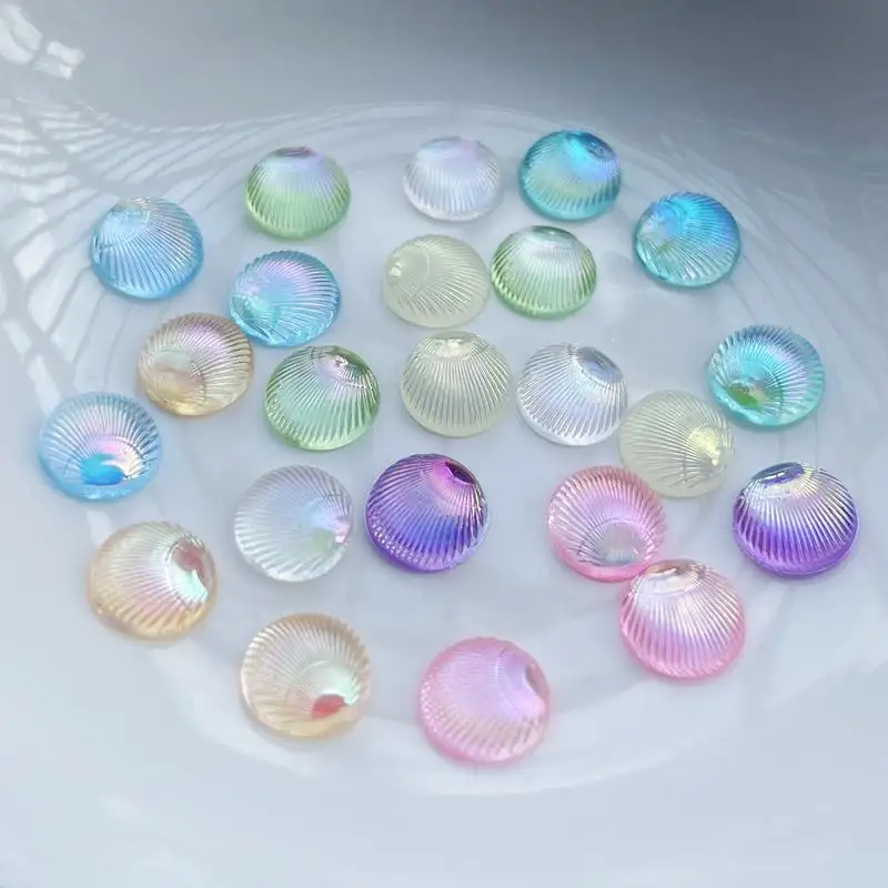 100 pçs conchas circulares 3d  - Resin Art Earrings Design avaliação e preço
