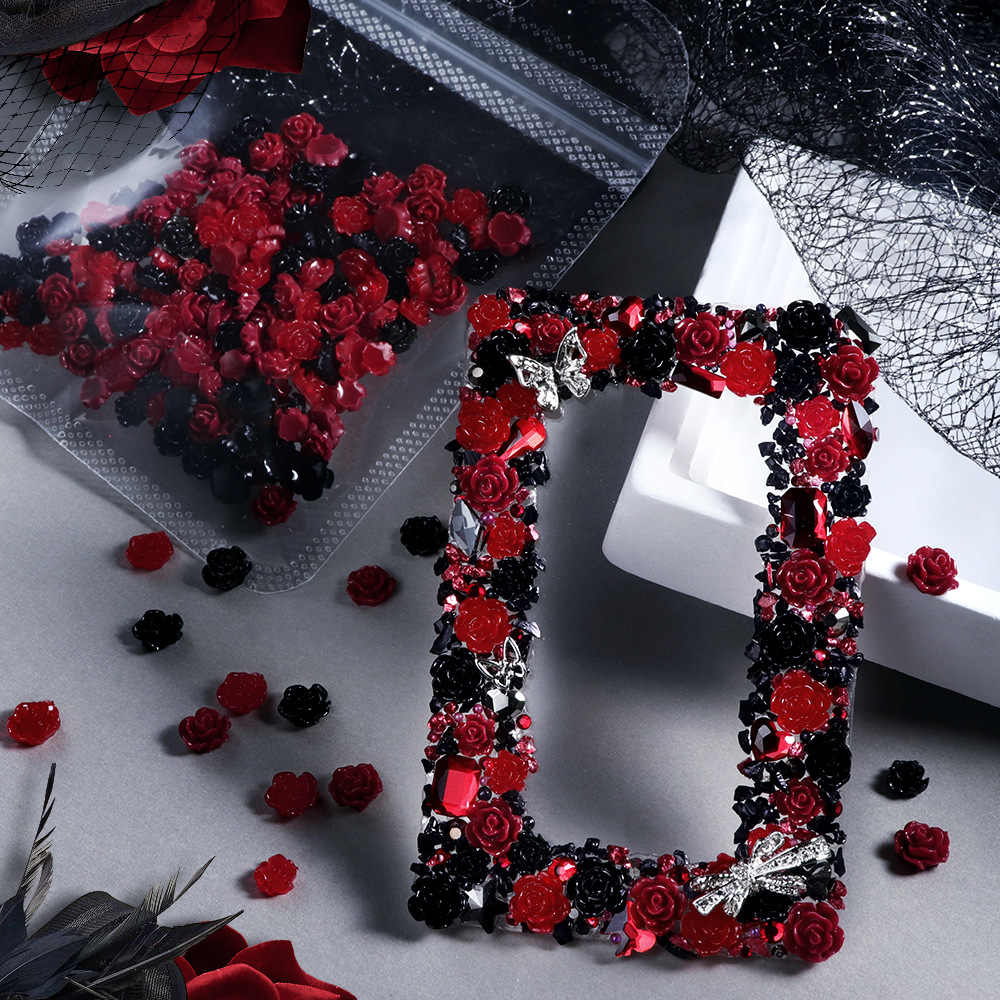 100 peças de Decorações de Unh - Resin Art Rose Petals avaliação e preço